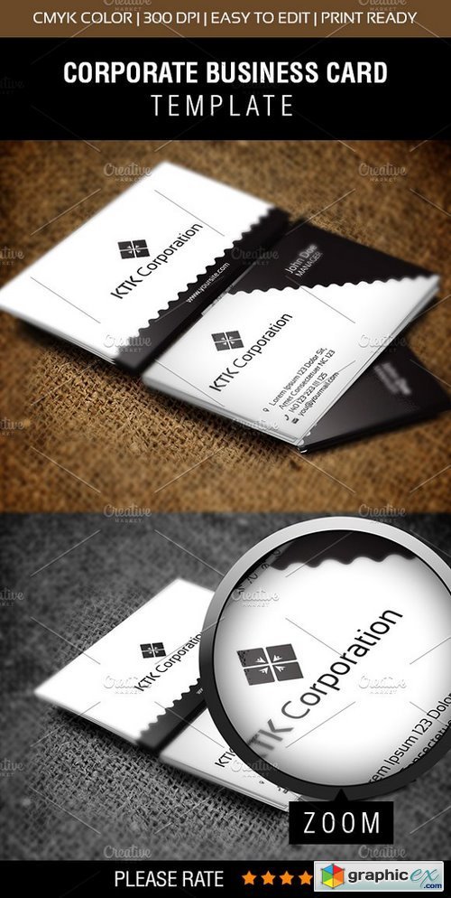 Ktk Corporation Business Card