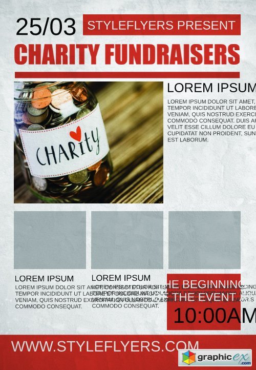 Charity Fundraisers PSD Flyer Template