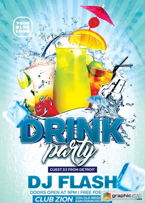 Drink Party V23 Flyer Template
