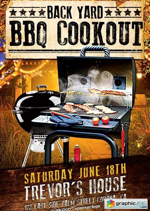 Backqard BBQ Party V14 Flyer Template