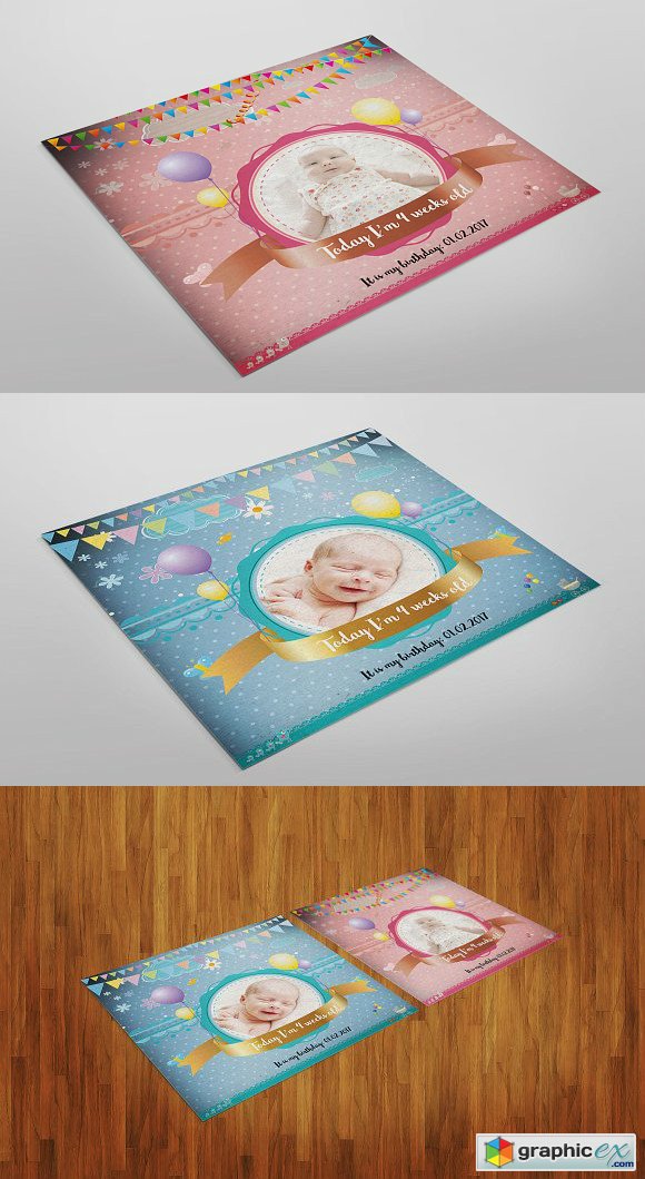 Baby Mini Birthday Session Cards