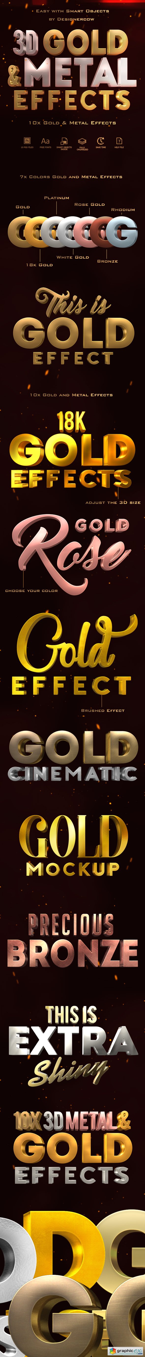 3D Gold and Metal Effects