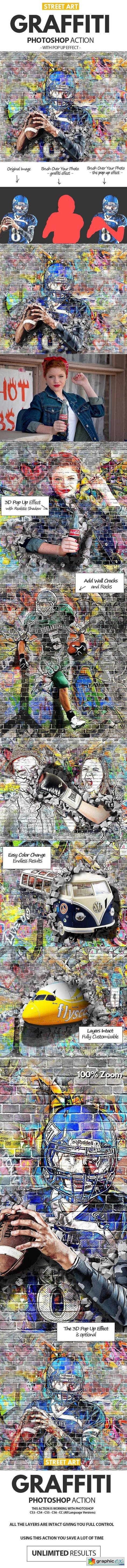 Graffiti Effect with Pop Up Photoshop Action