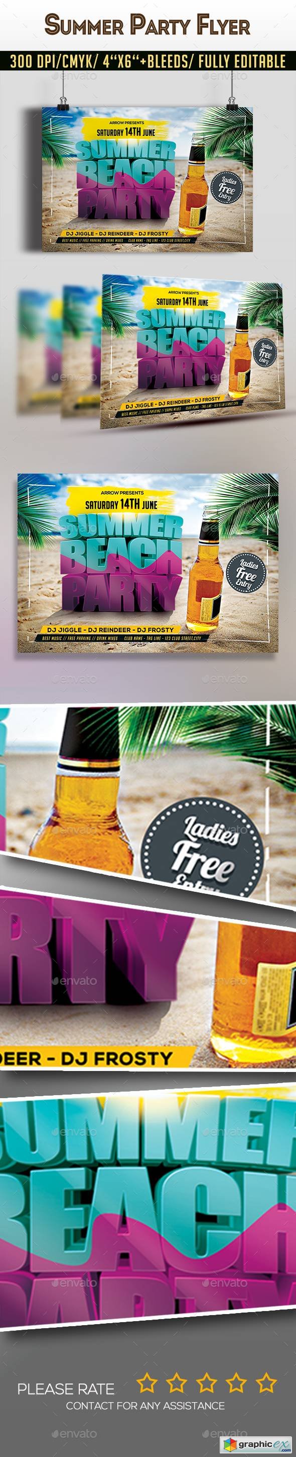 Graphicriver Summer Beach Party Flyer