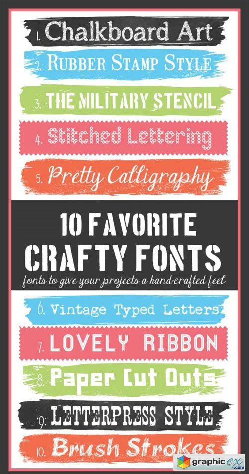 10 Favorite Crafty Fonts