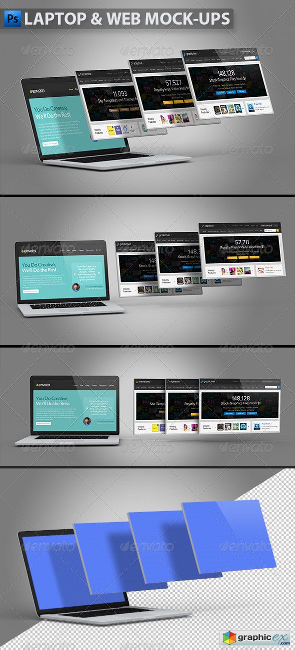 Graphicriver Laptop and Website Mock-ups