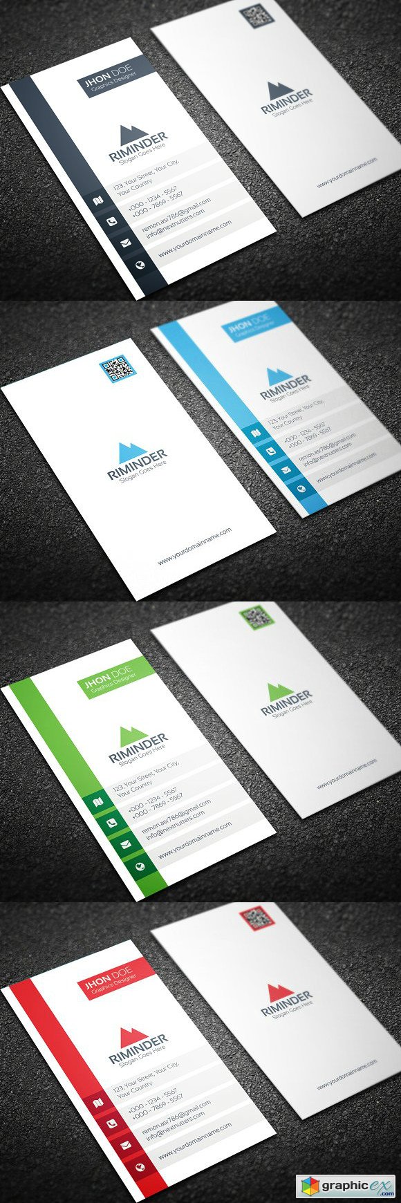 Simple Vertical Business Card 1349930