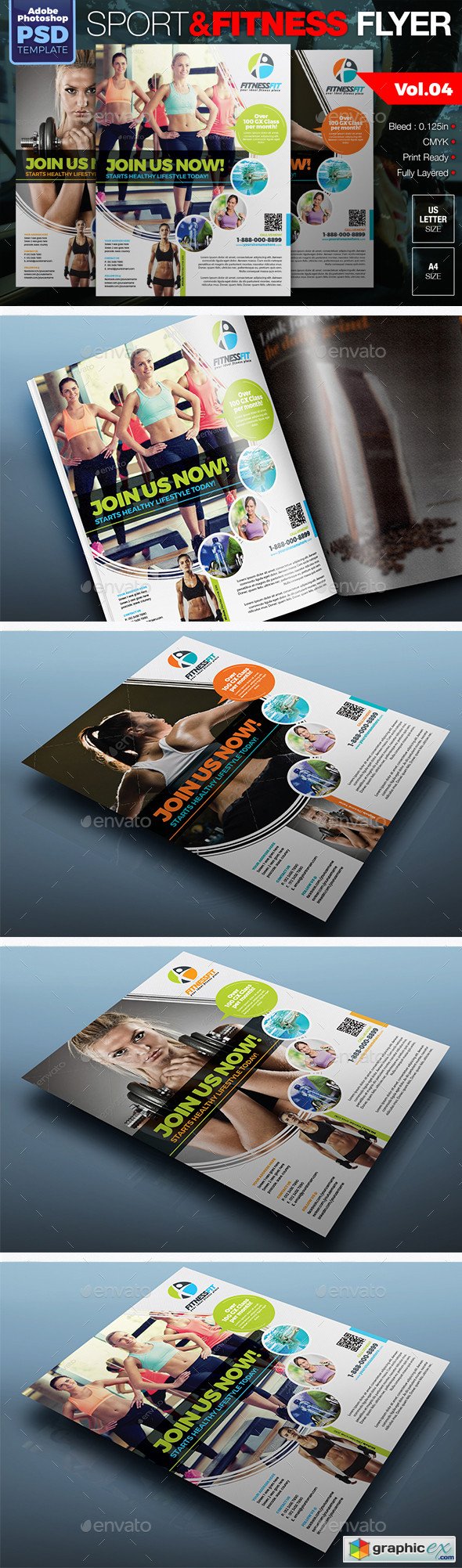 Graphicriver Sport & Fitness Flyer Vol.04