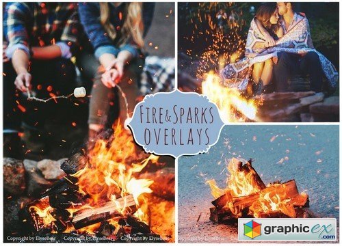 Fire and Sparks Photoshop Overlays