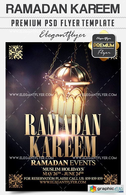 Ramadan Kareem Vol.2  Flyer PSD Template + Facebook Cover