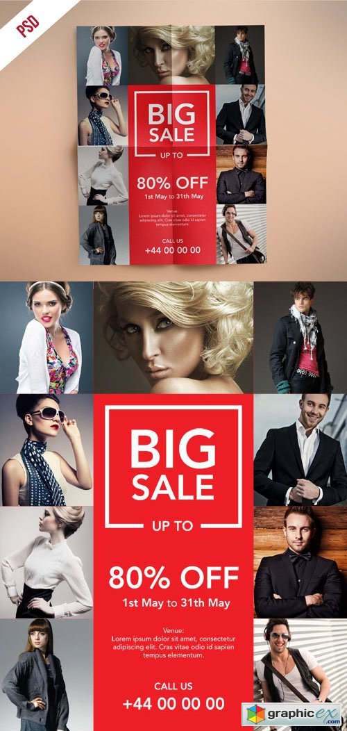 Fashion Retail Sale Flyer PSD Template