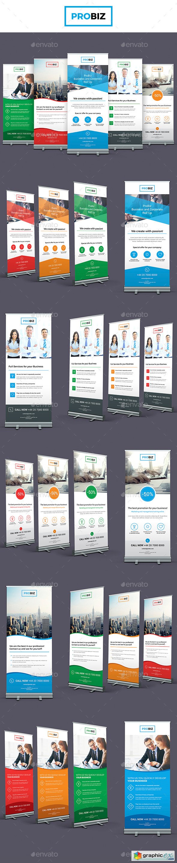 ProBiz  Business and Corporate Roll Up Banners