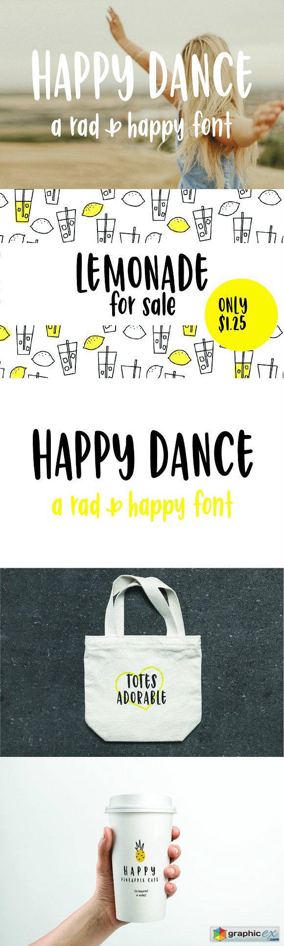 Happy Dance Hand Lettered Font
