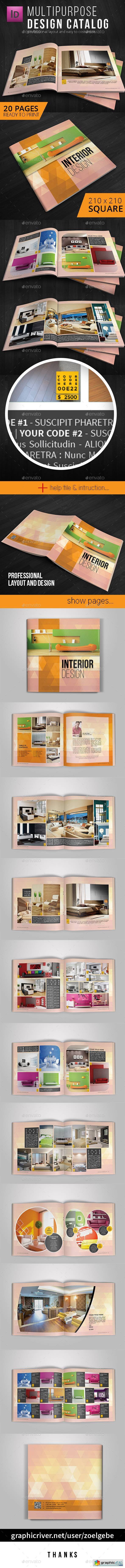 Square Modern Brochure Catalog Template