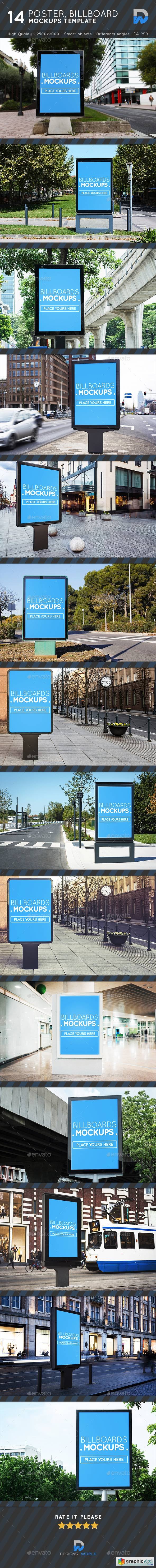 Graphicriver Posters, Billboards Mock-ups Vol.5