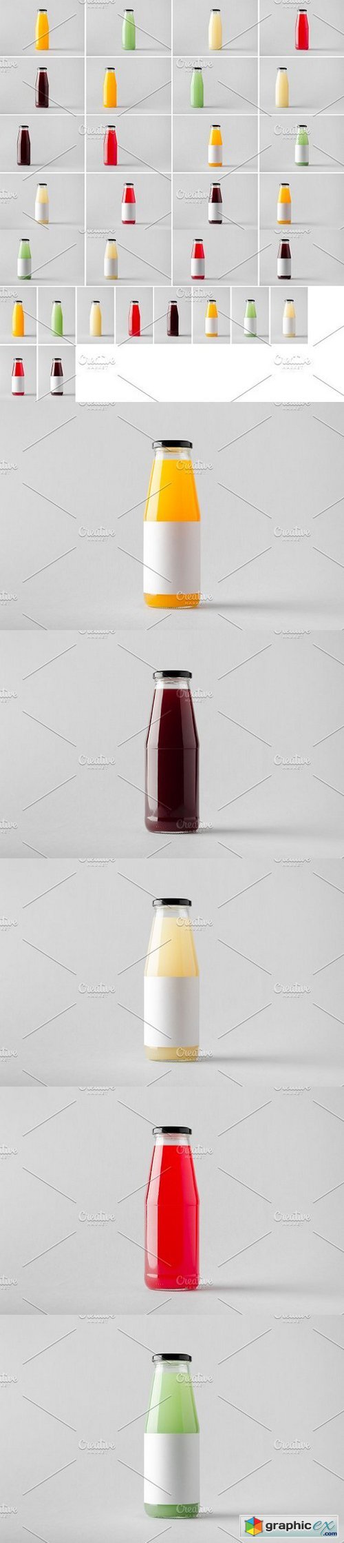 Juice Bottle Mock-Up Photo Bundle