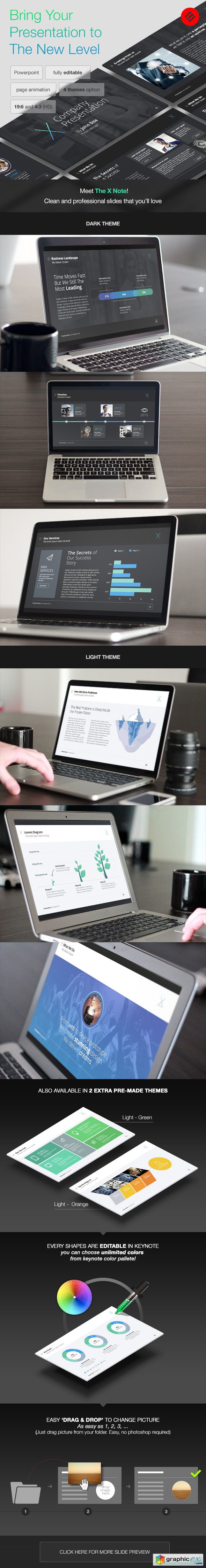 Download The X-note Powerpoint Template » Free Download Vector ...