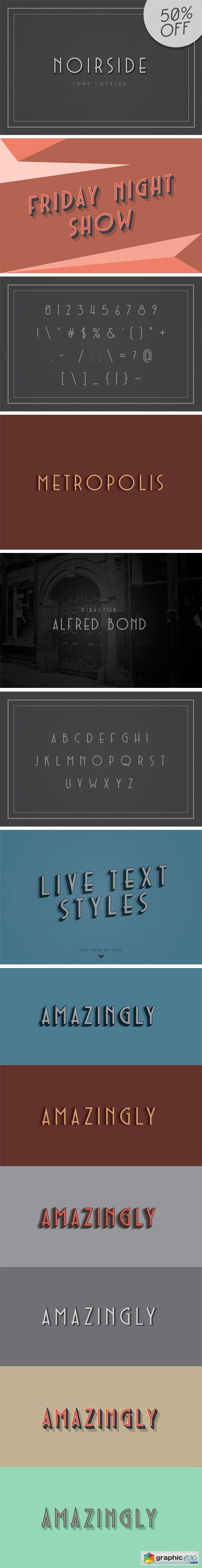 Noirside Typeface + Styles