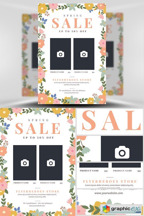 Spring Fashion Sale Flyer Template
