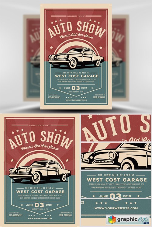 Old Classic Car Show Flyer Template