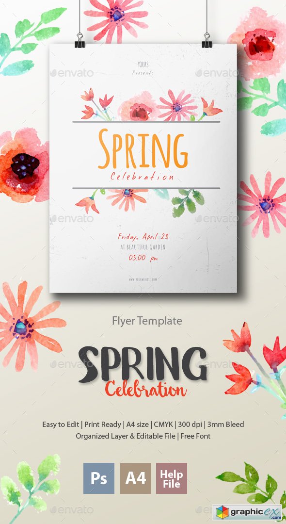 Spring Celebration Flyer Template