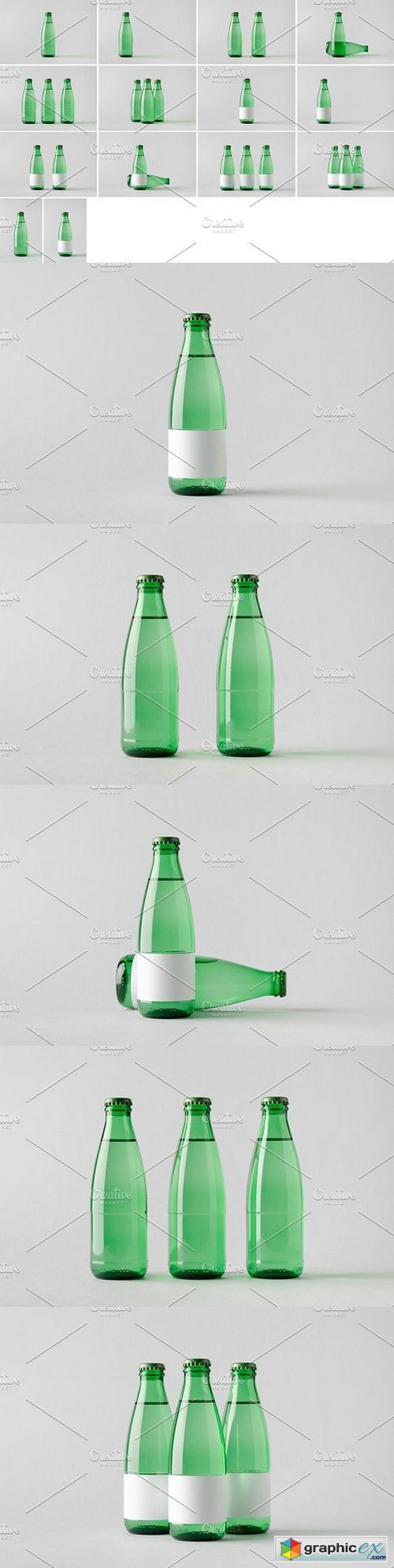 Water Bottle Mock-Up Photo Bundle 4