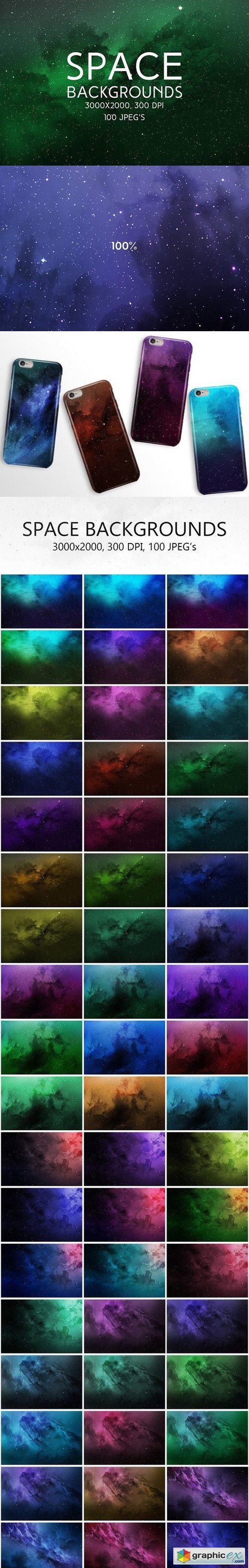 100 Space Backgrounds