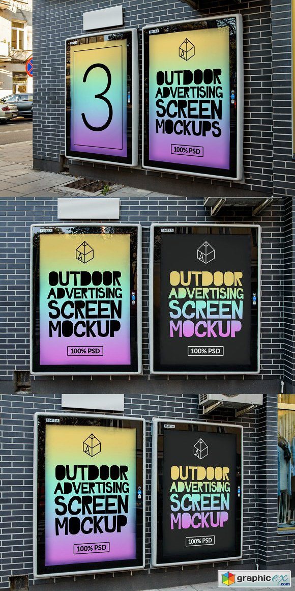 Outdoor Ad Screen Mock-Ups 3