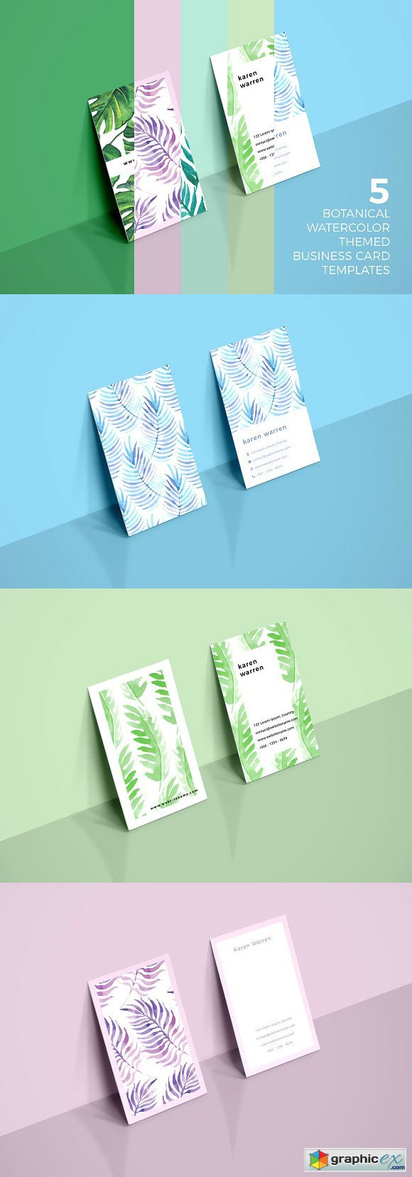 5 Botanical Business Card Templates