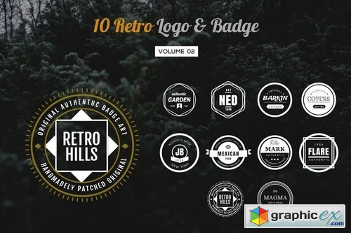 10 Retro Logo & Badge Volume 2