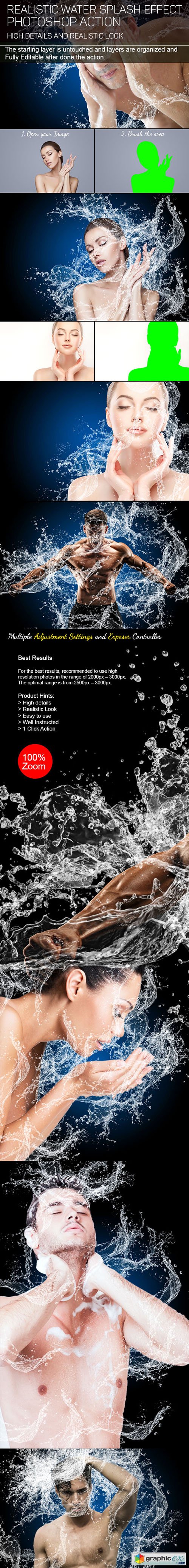 Graphicriver Water Splash Photoshop Action