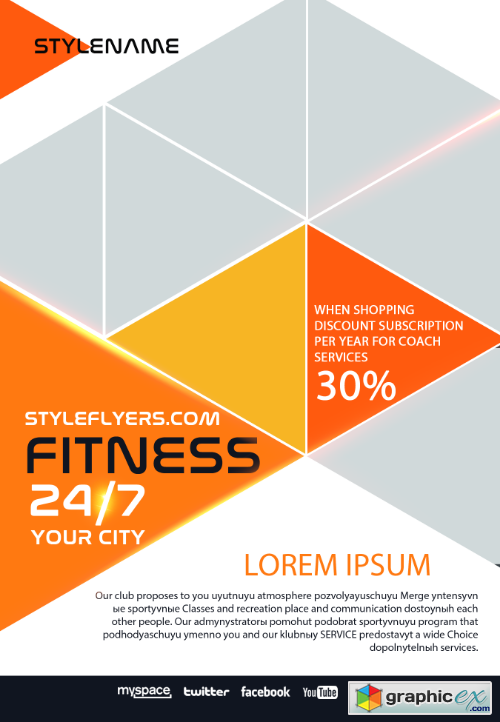 Fitness PSD Flyer Template 4
