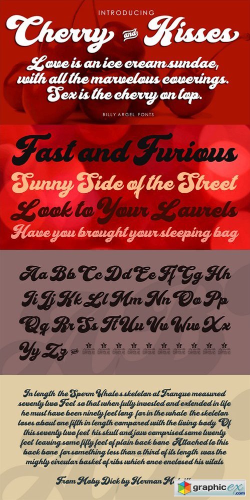 Cherry and Kisses font