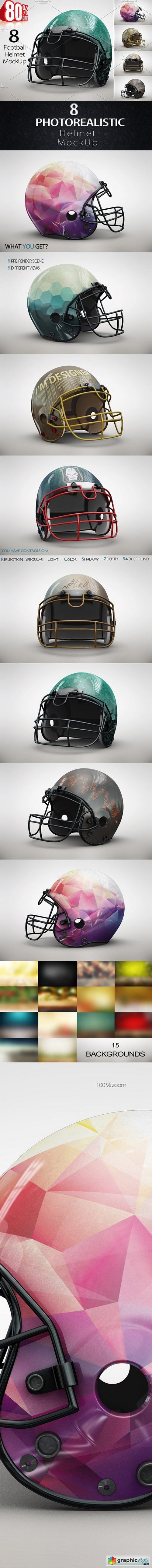 Bundle Football Helmet MockUp