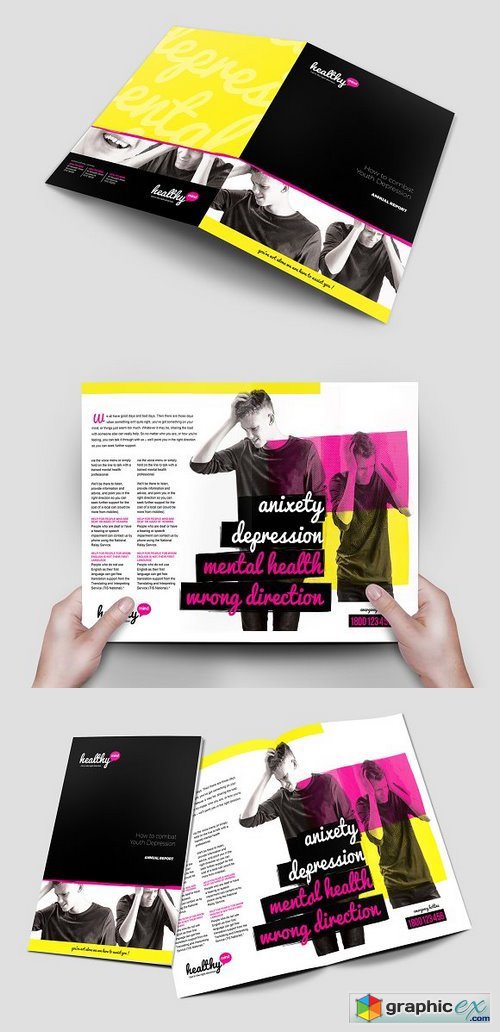 Healthy Mind A3 Brochure Template