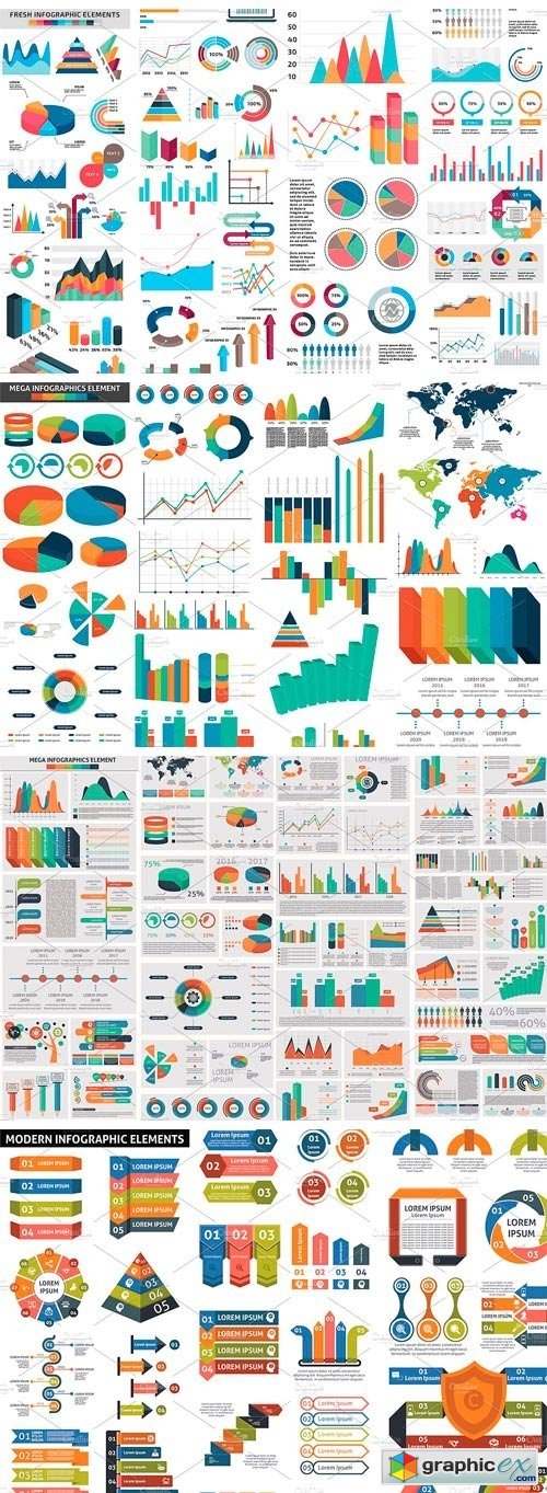 1000 Big Bundle Infographic Elements