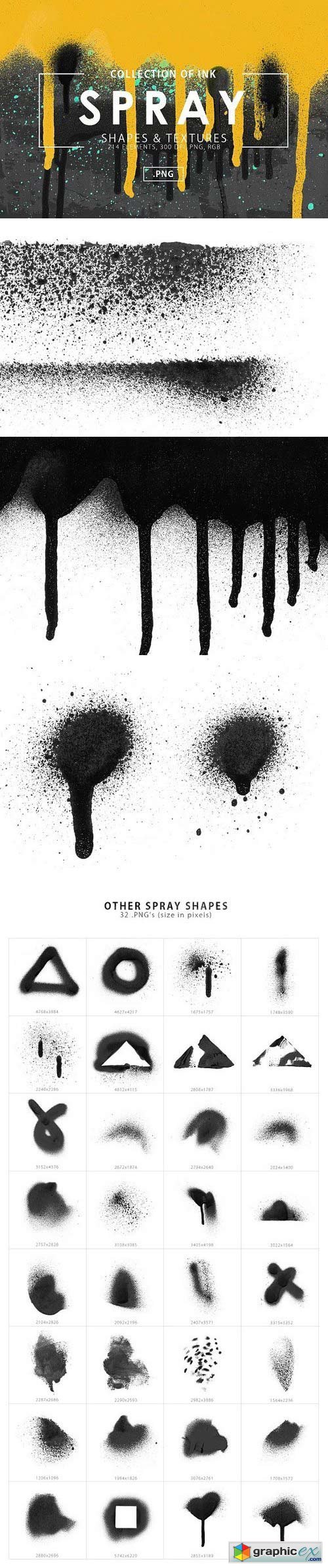 Spray Shapes & Textures