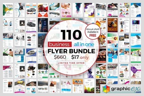 110 Multipurpose Flyer Bundle 98%off