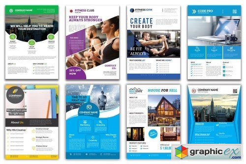 110 Multipurpose Flyer Bundle 98%off