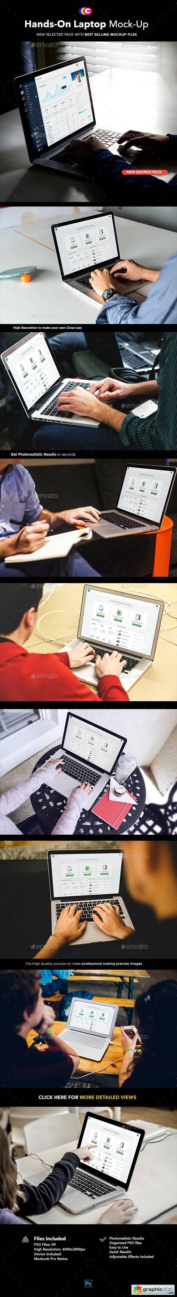 Hands on Laptop MockUp | Workspace Edition