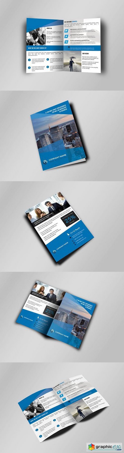 Bi-Fold Business Brochure Template