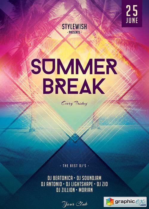 Summer Break V17 FlyerTemplate