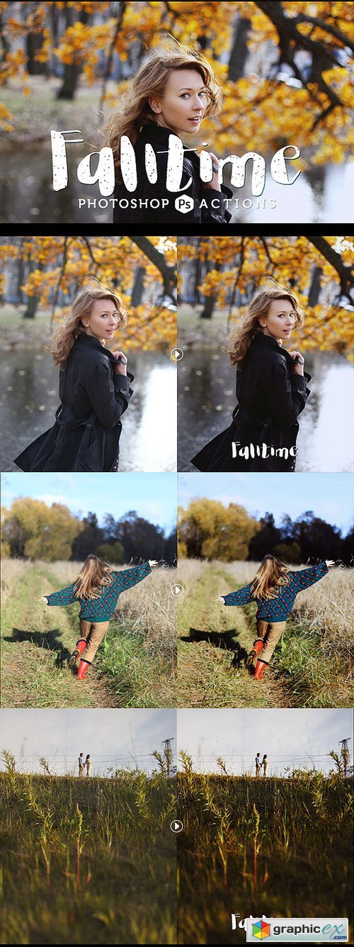 Falltime Lite - 3 Photoshop Actions