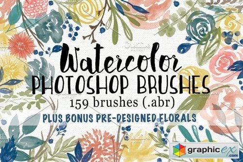 Watercolor Floral Garden PS Brushes