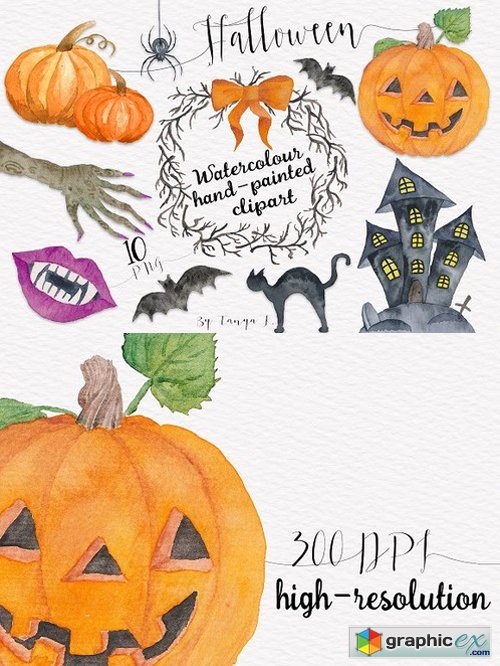 Halloween Autumn Watercolor Set
