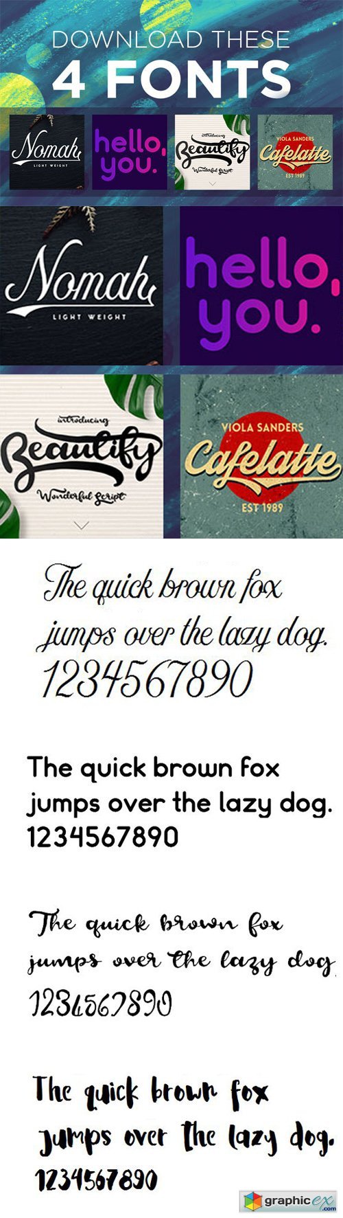 4 Special Fonts Collection