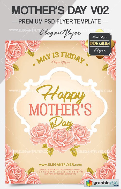 Mothers Day V02  Flyer PSD Template + Facebook Cover