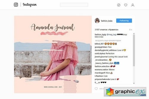 Pink Peach Social Media Designs