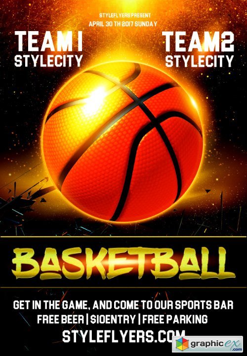 BasketBall PSD Flyer Template 6