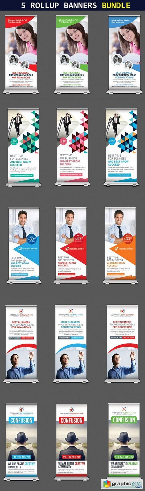 5 Corporate Business Rollup Banners